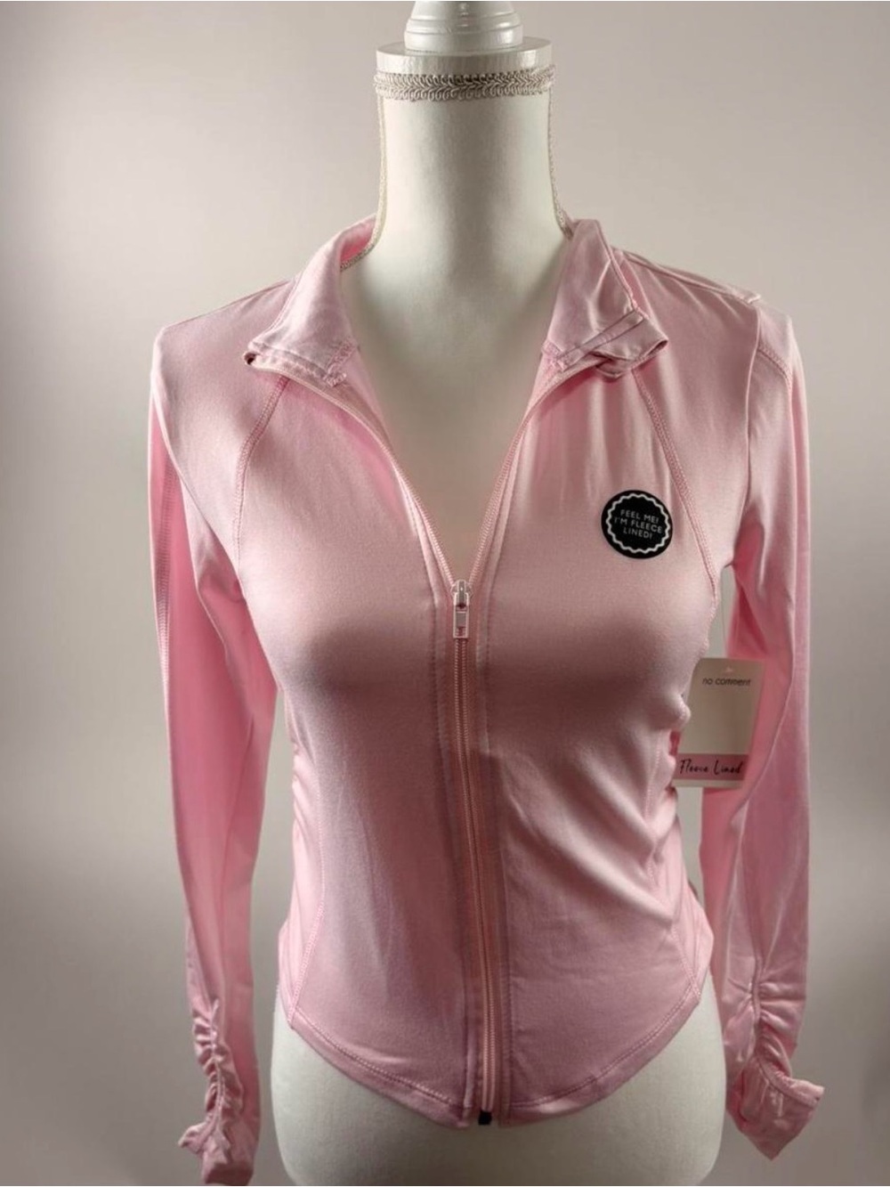 Light Pink Zip-Up Size M Athletic Jacket